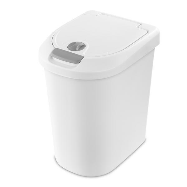 Sterilite 1099 7.3 Gal. Locking TouchTop™ Wastebasket White