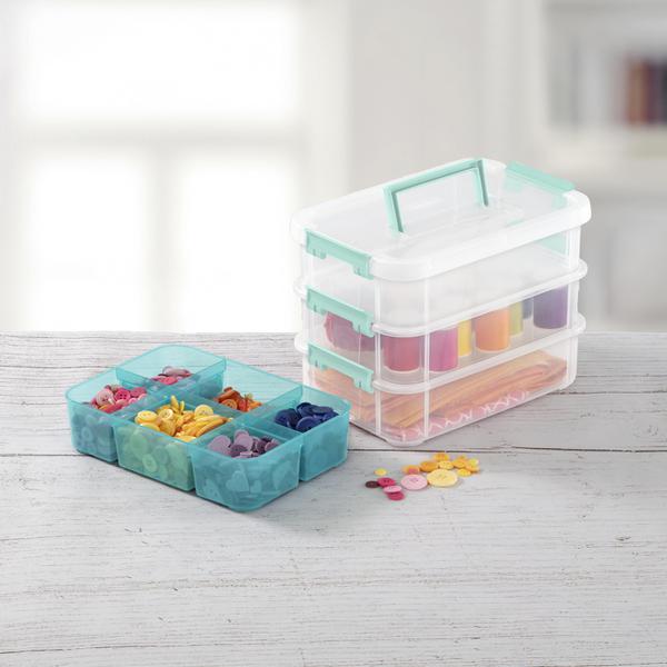 For Food Crafts Tool Clip Top Small Storage Boxes With Clip Lid & Carry Handles
