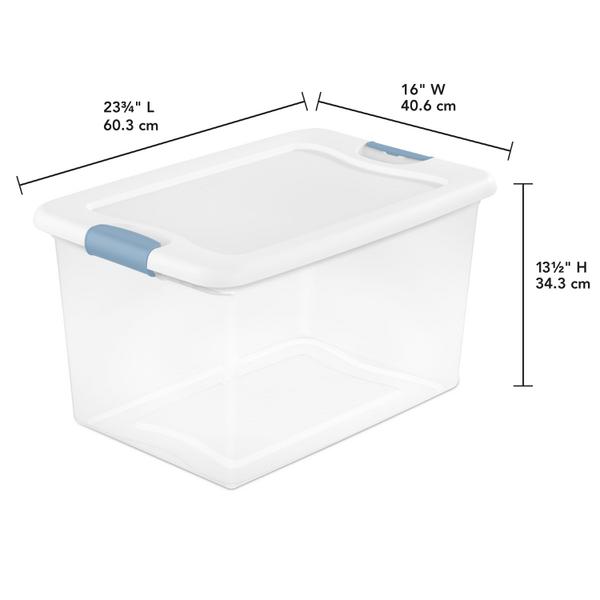 64 quart latching tote