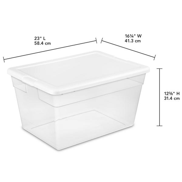 Sterilite 1659 56 Qt. Storage Box White 16598008