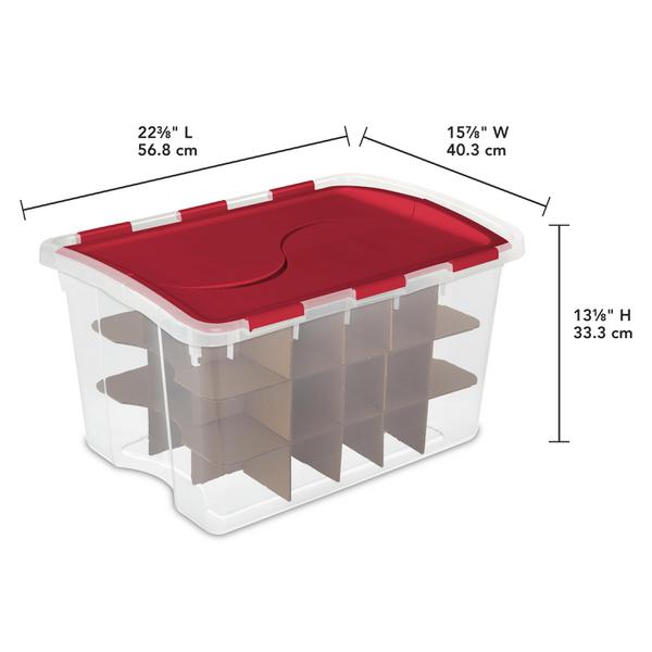 sterilite container with hinged lid