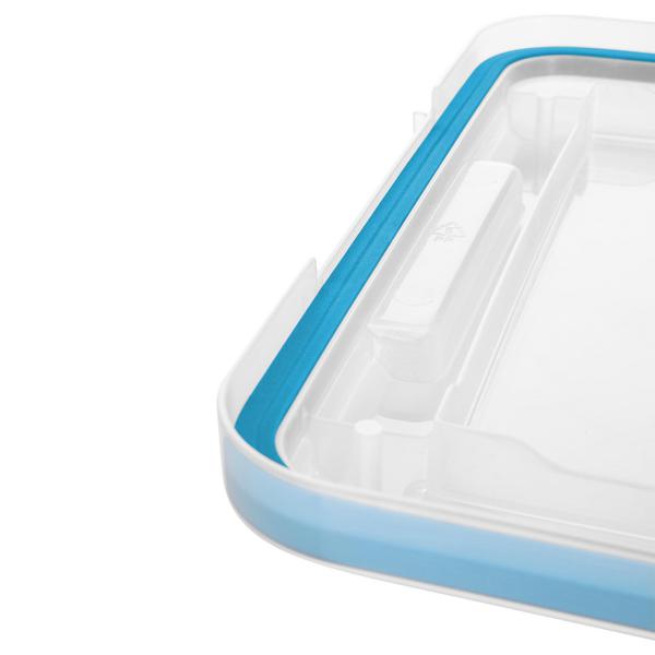 Storage Box 37-Quart Gasket Blue Aquarium Plastic Tight-Fitting Latches 4-Pack
