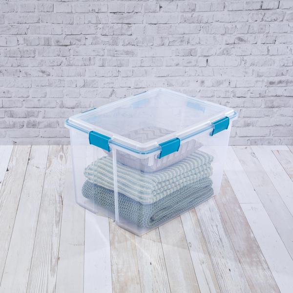sterilite 80 quart plastic home storage gasket box container