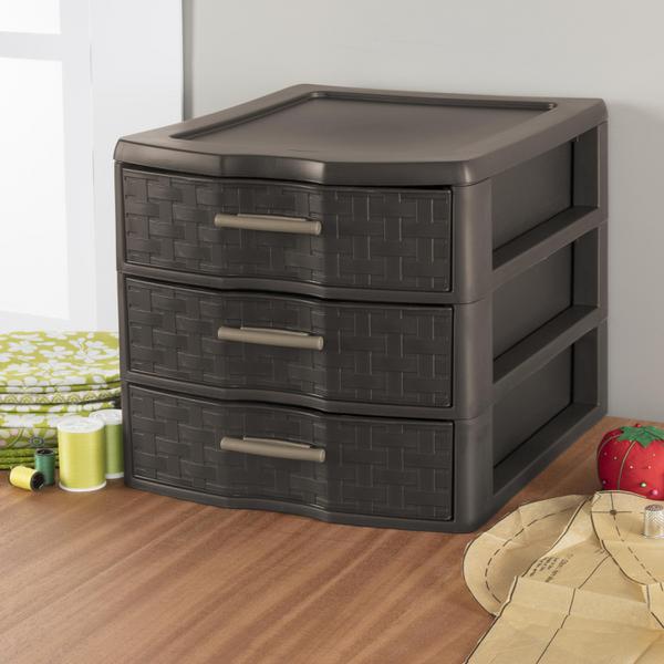 Storage & Organization 1Pack STERILITE 01986P01 3 Weave Drawer Unit