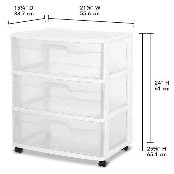 Sterilite 3 Drawer Wide Cart Wheel Replacement 4 Pack